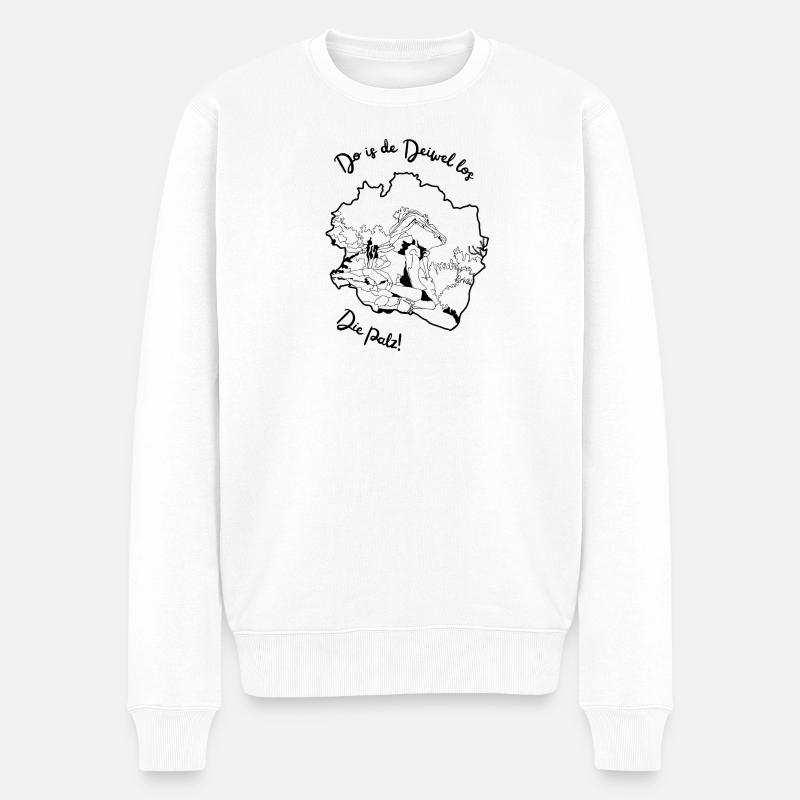 Do is de Deiwel los - Männer Premium Bio Pullover - Weiß