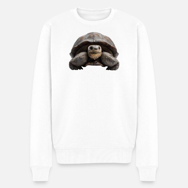 Tortue – calme, force, constance - Pull Premium bio Homme - blanc