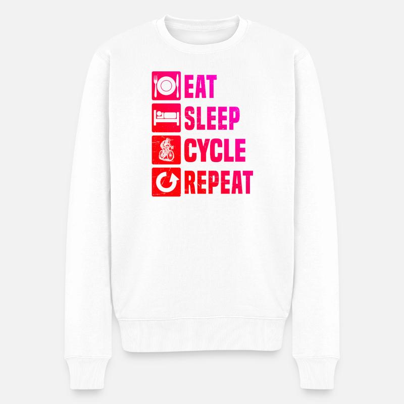 Einfach Roadbike zeitloses Design - Männer Premium Bio Pullover - Weiß