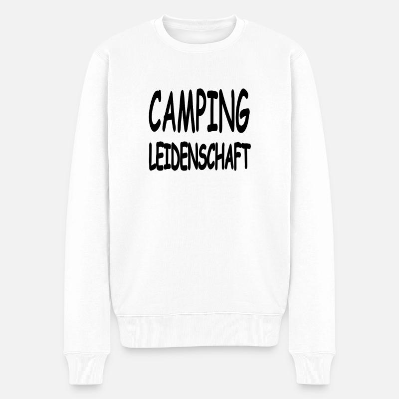 Camping - Männer Premium Bio Pullover - Weiß