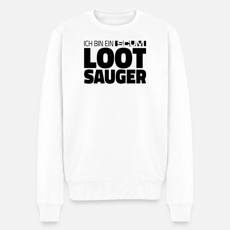 LOOTSAUGER 1.0 - Pull Premium bio Homme - blanc