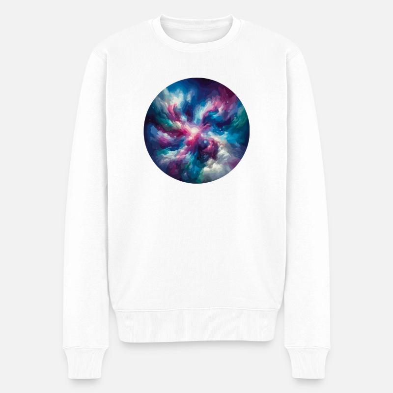 Roue des couleurs galactique - Pull Premium bio Homme - blanc