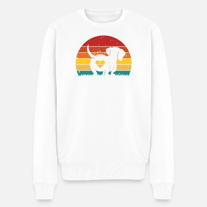 Hundehintern - Männer Premium Bio Pullover - Weiß