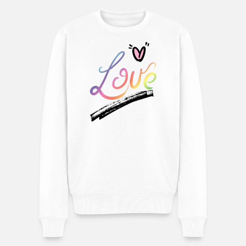 love amour - Pull Premium bio Homme - blanc