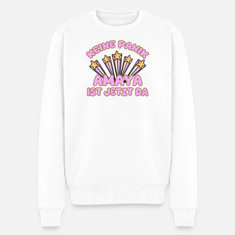 Amaya - Männer Premium Bio Pullover - Weiß