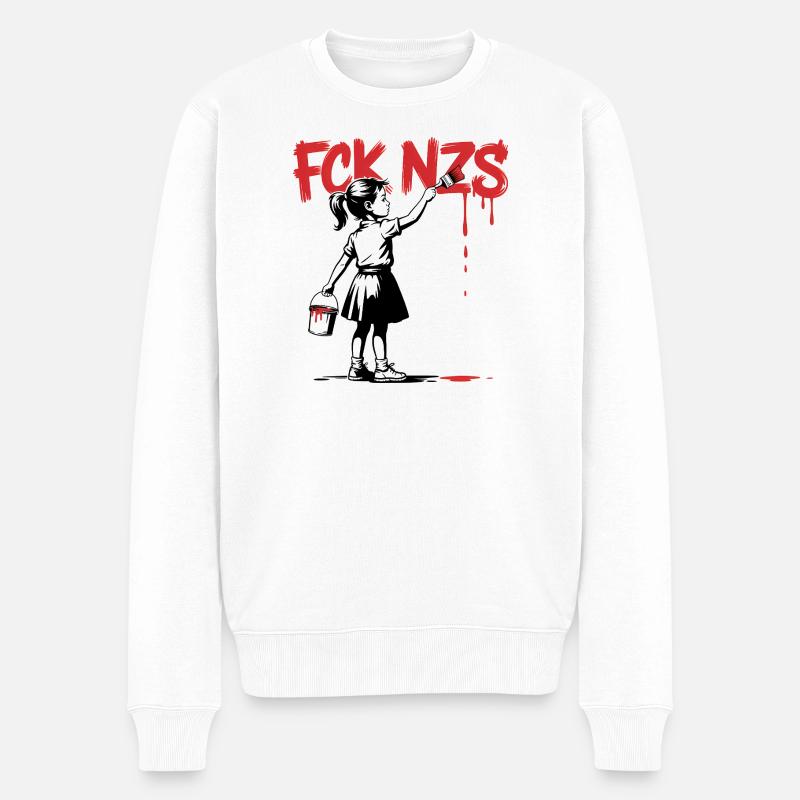 de nazis - T-shirt antifasciste - Pull Premium bio Homme - blanc