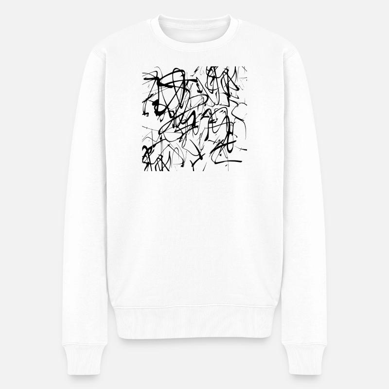Art Lines - Männer Premium Bio Pullover - Weiß