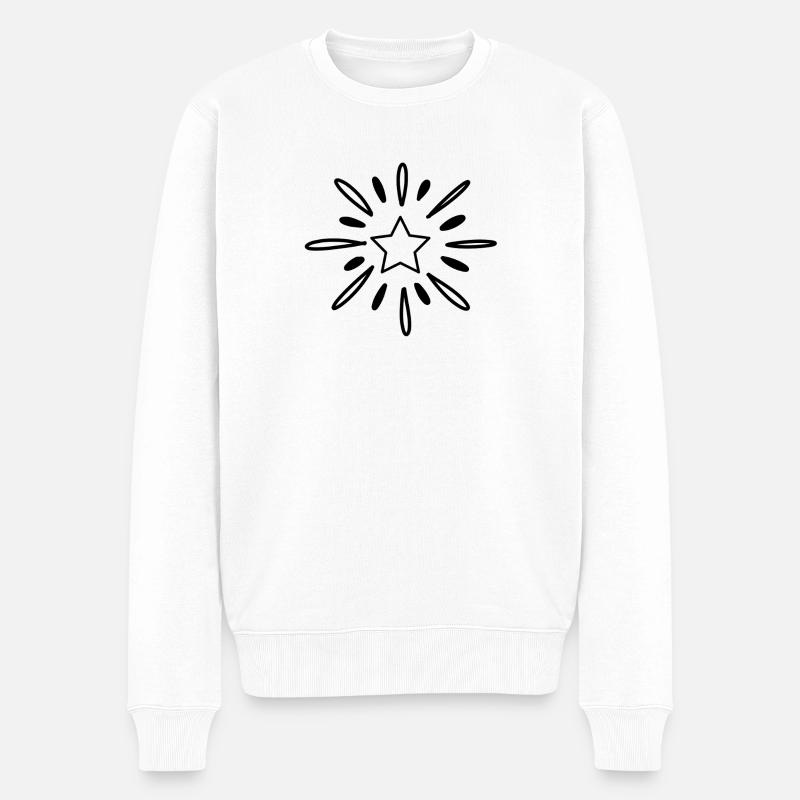 Star Stars - Männer Premium Bio Pullover - Weiß