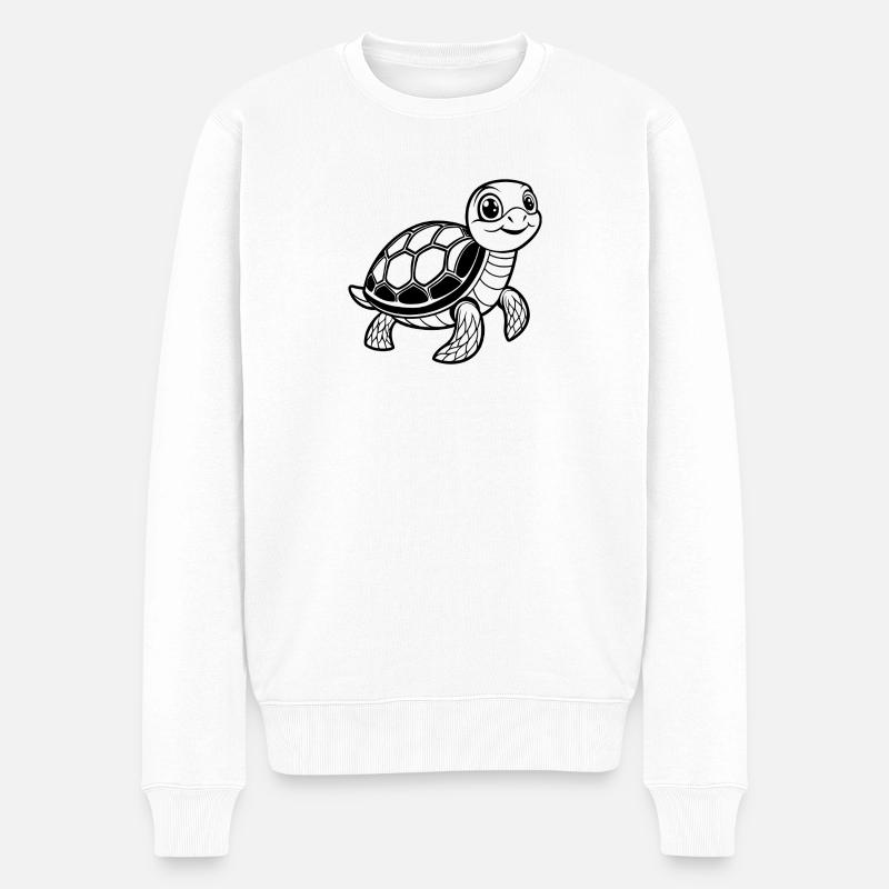Bébé tortue - Pull Premium bio Homme - blanc