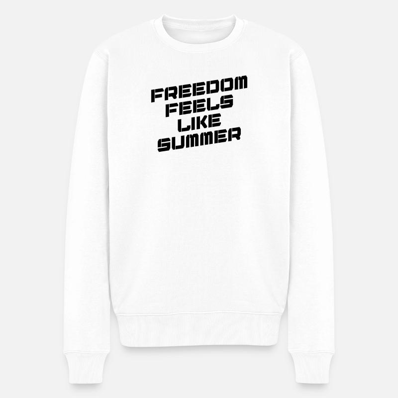 LA LIBERTÉ RESSEMBLE À L’ÉTÉ - Pull Premium bio Homme - blanc