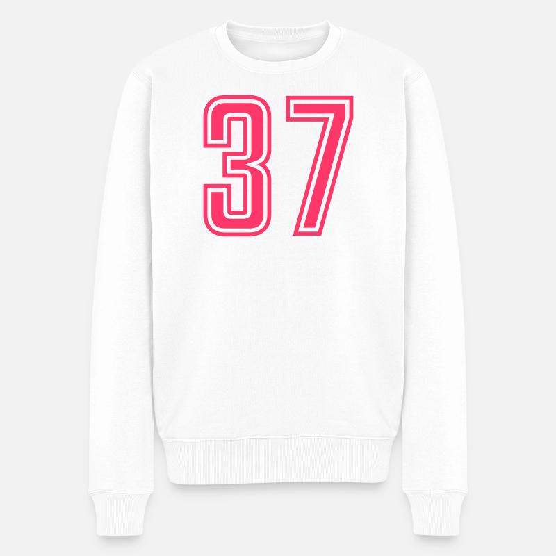 37 - Männer Premium Bio Pullover - Weiß