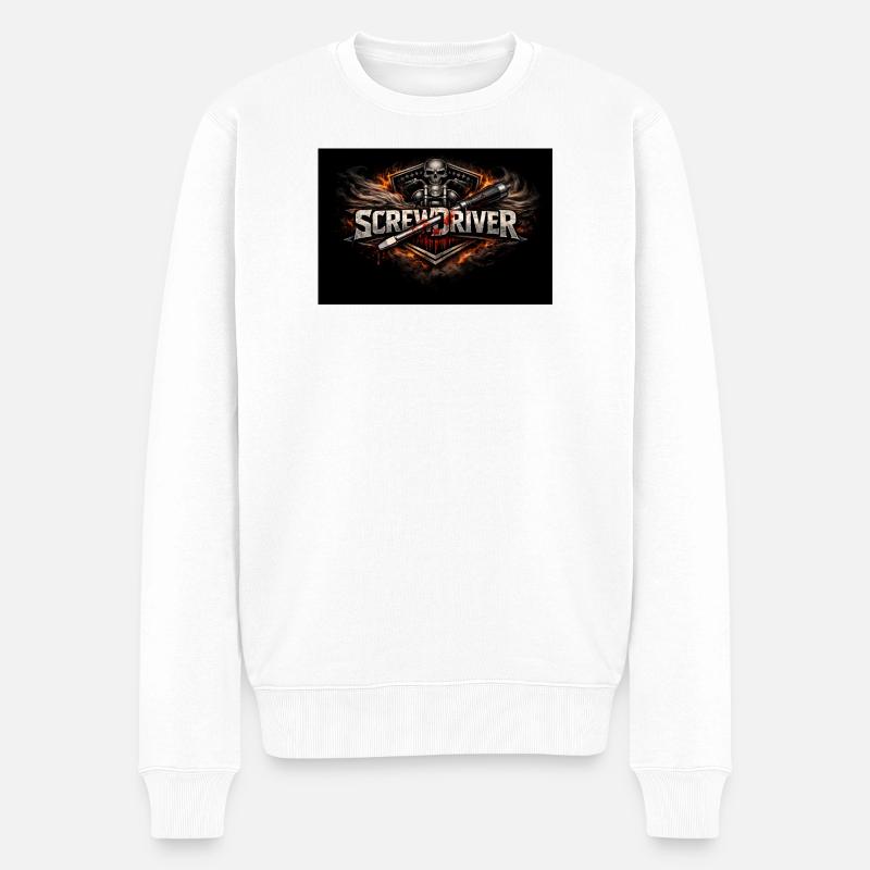 GARAGE À OUTILS NOIR - Pull Premium bio Homme - blanc