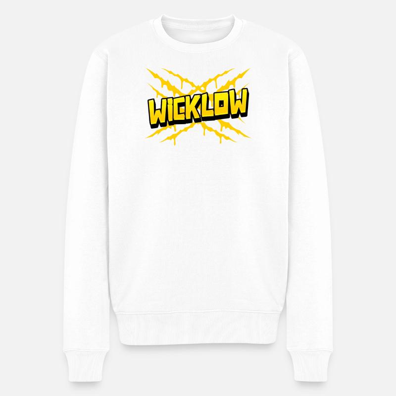 Grafschaft Wicklow, Irland - Männer Premium Bio Pullover - Weiß