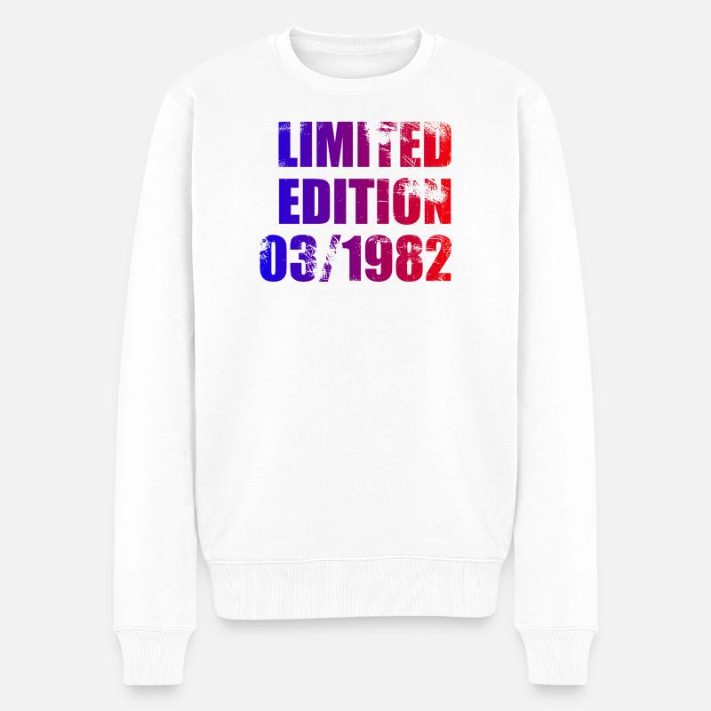 44e anniversaire Édition Limitée 03/1982 - Pull Premium bio Homme - blanc