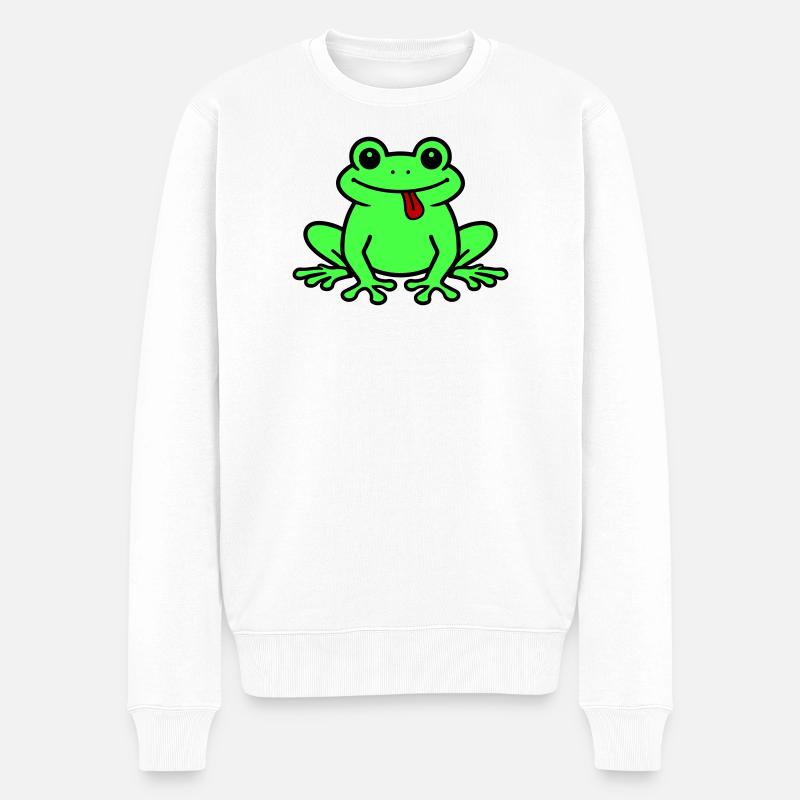 Grenouille Comique Crapaud - Pull Premium bio Homme - blanc