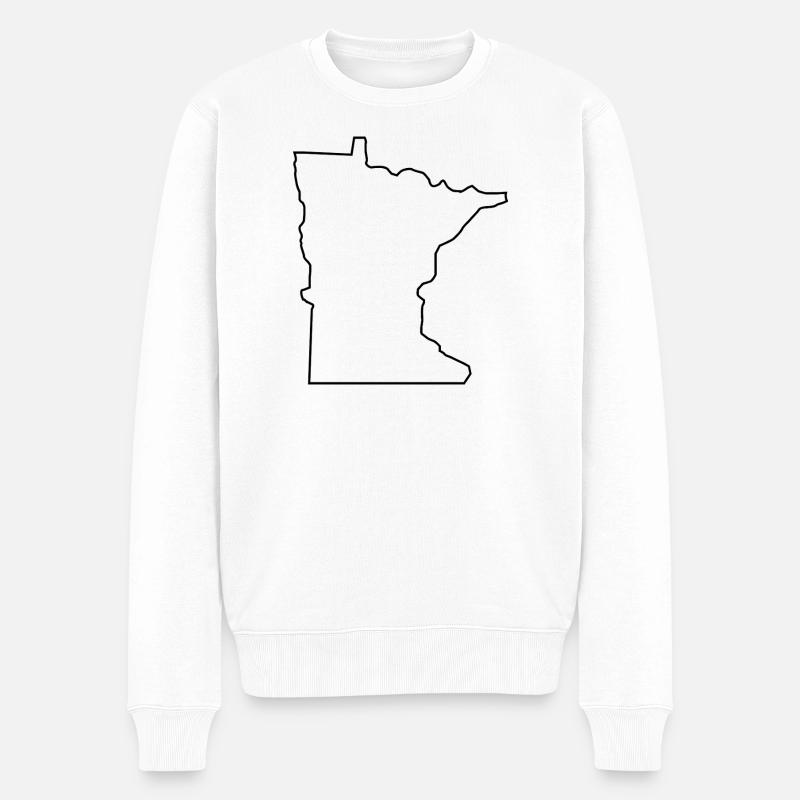 Carte du Minnesota - Pull Premium bio Homme - blanc