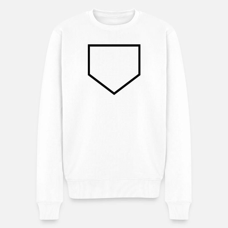 Baseball-Homeplate - Männer Premium Bio Pullover - Weiß