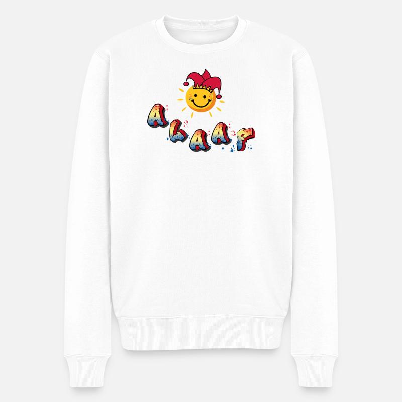 Karneval Alaaf - Männer Premium Bio Pullover - Weiß