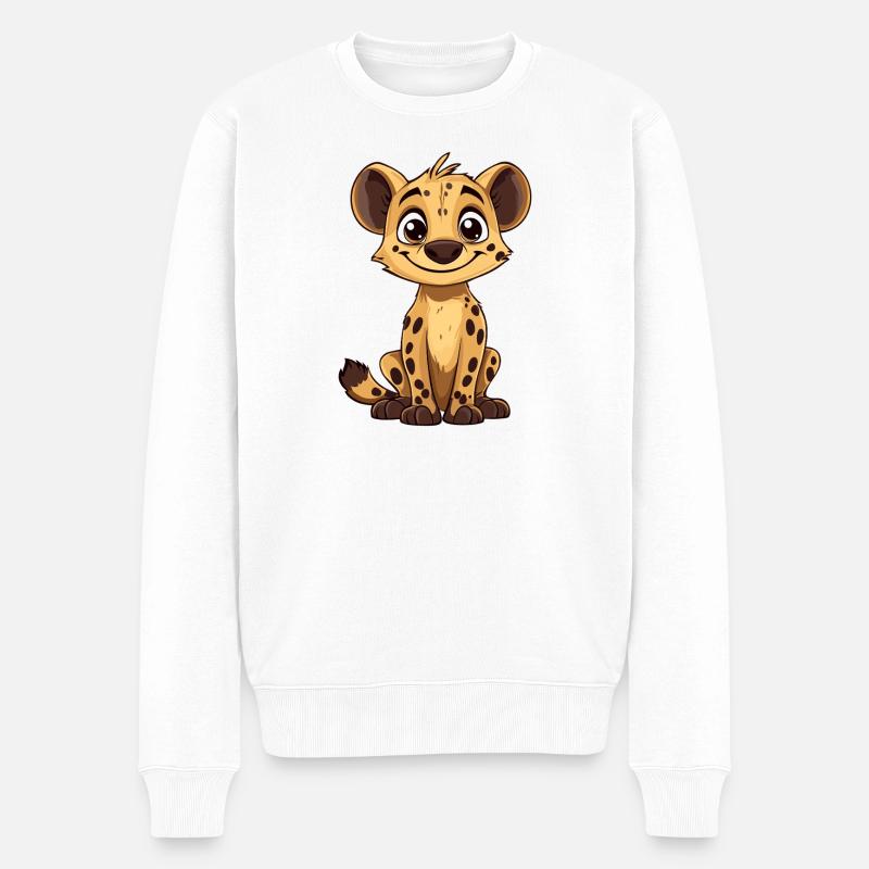 Dessin animé câlin Hya Hyène Boy - Pull Premium bio Homme - blanc