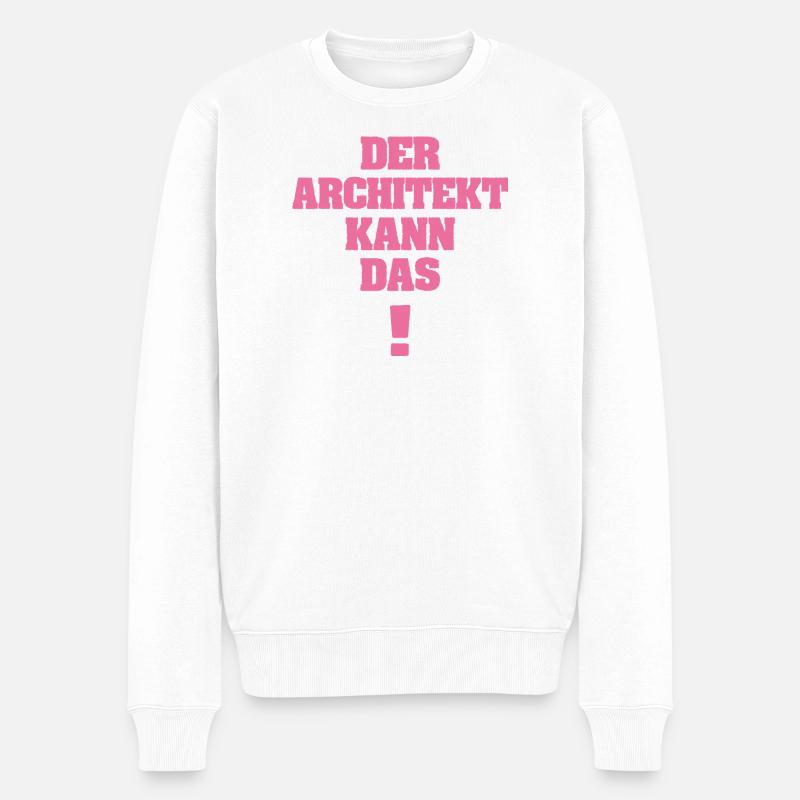 Architekt - Männer Premium Bio Pullover - Weiß