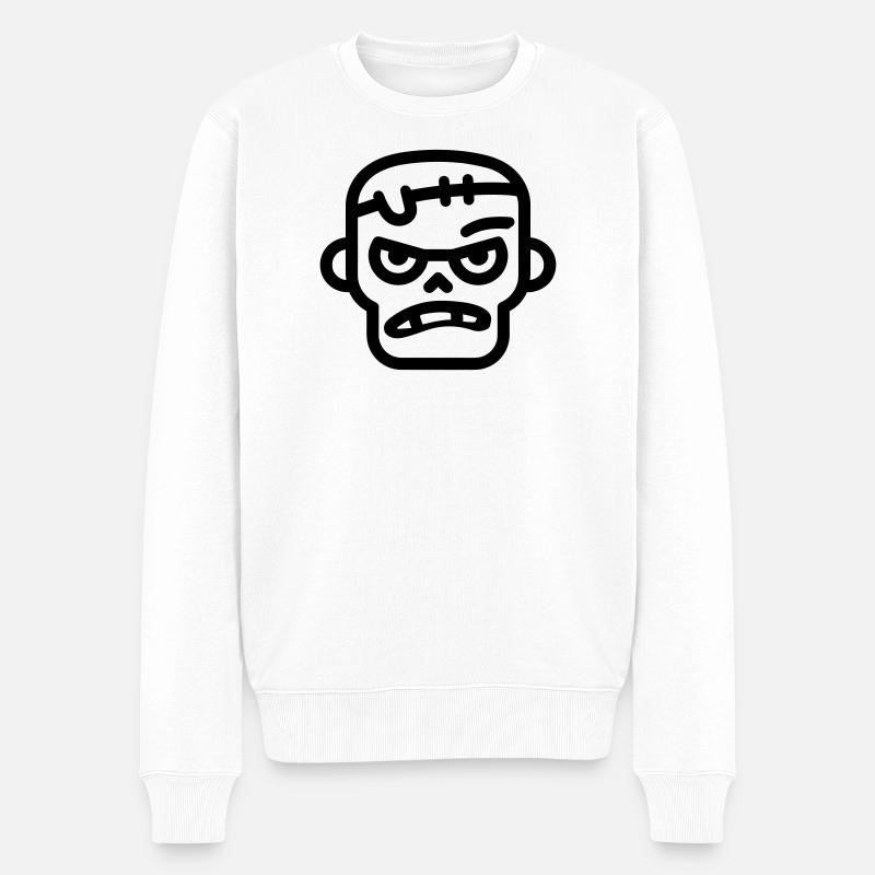 Zombie - Männer Premium Bio Pullover - Weiß