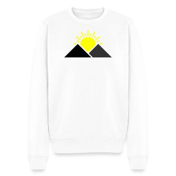 Sonne Berge Landschaft - Männer Premium Bio Pullover - Weiß - Vorne - Thijin (182cm)