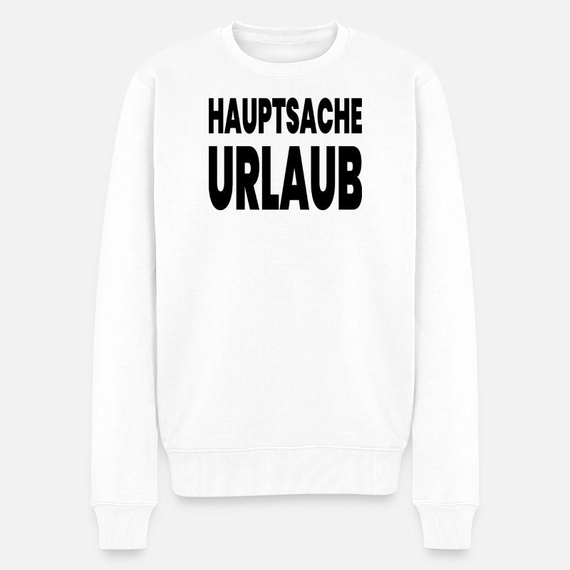 Urlaub - Männer Premium Bio Pullover - Weiß