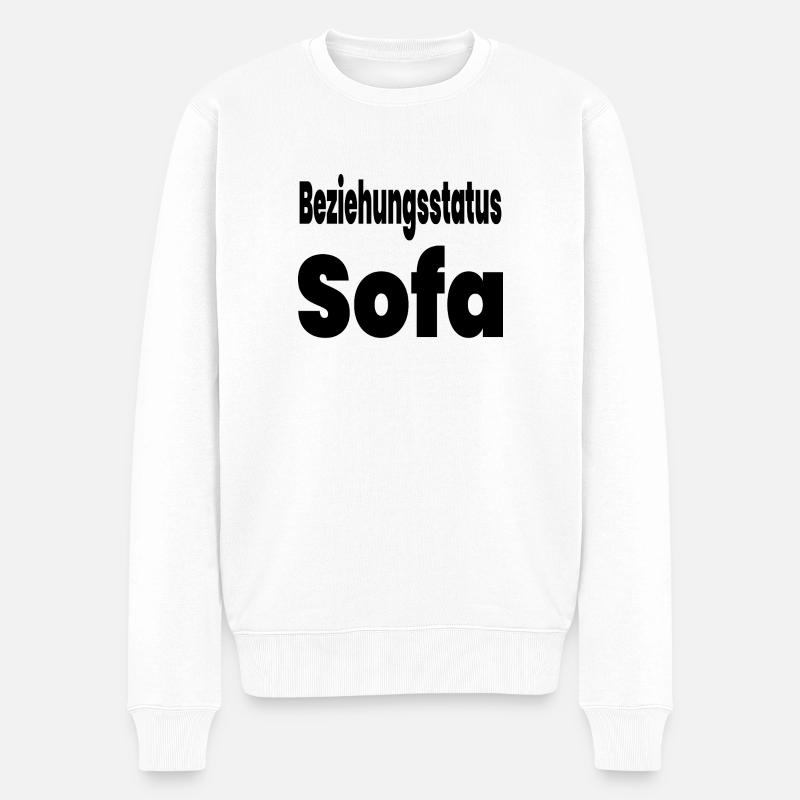 Sofa - Männer Premium Bio Pullover - Weiß