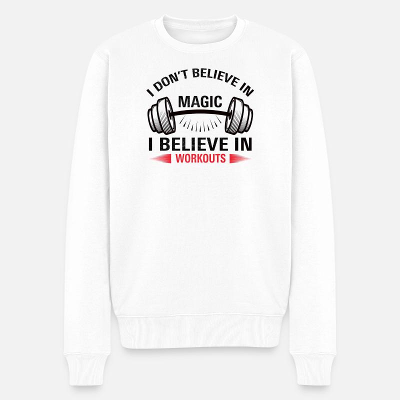 Magic Workout - Männer Premium Bio Pullover - Weiß