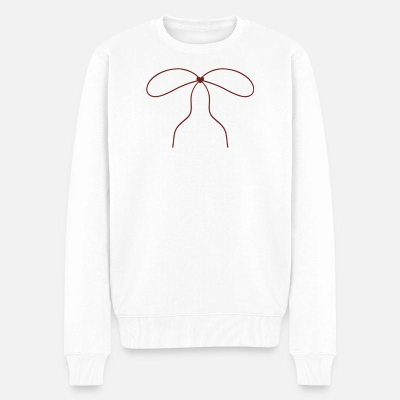 Art continu de lignes de proue - Pull Premium bio Homme - blanc