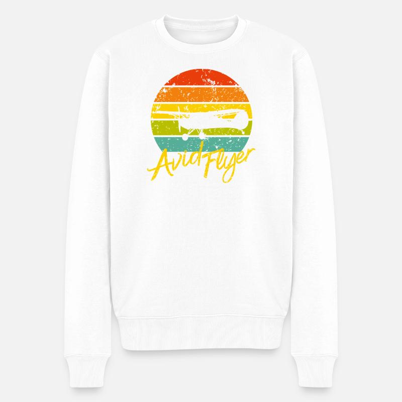 Avid Flyer - Männer Premium Bio Pullover - Weiß