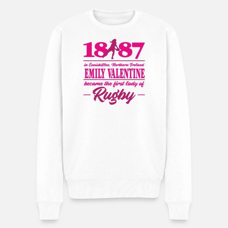 Marplo_Emily_Valentine_magenta - Männer Premium Bio Pullover - Weiß