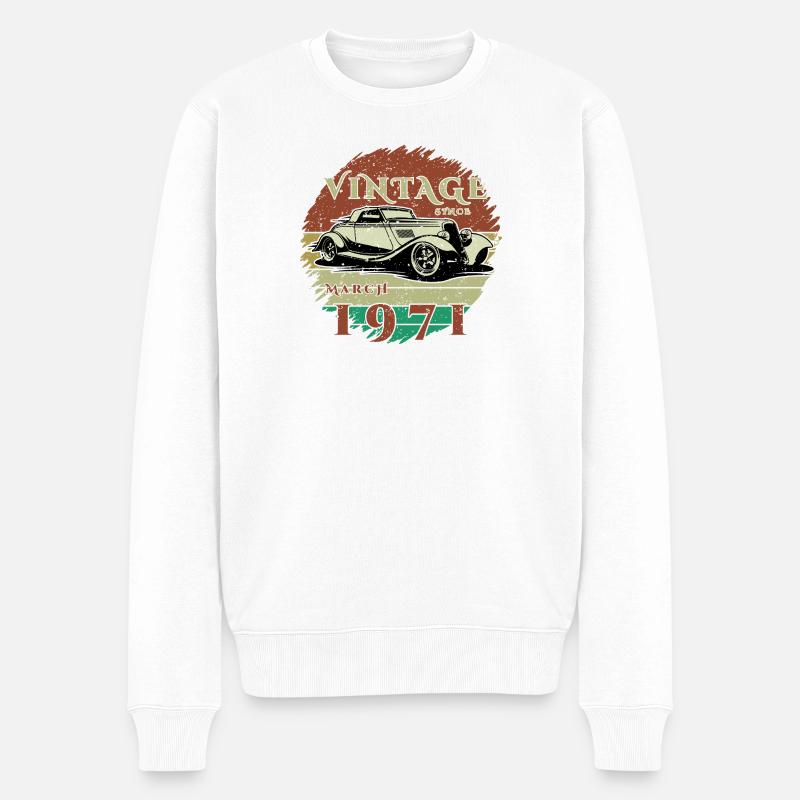 55e anniversaire - Classiques - Millésime depuis 03/1971 - Pull Premium bio Homme - blanc