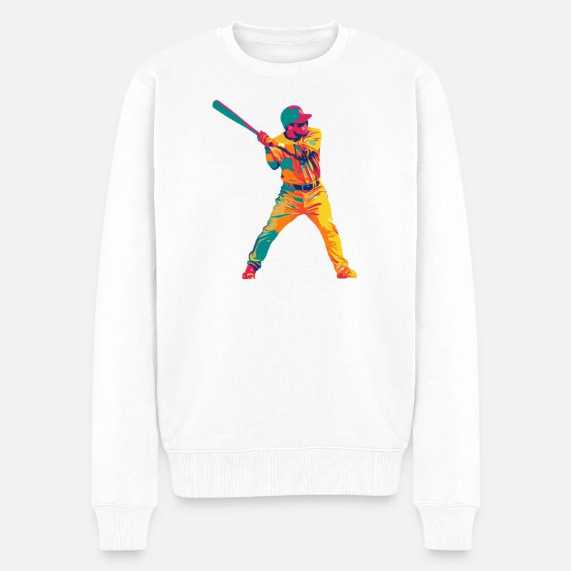 Pop Art Baseball Swing - Pull Premium bio Homme - blanc