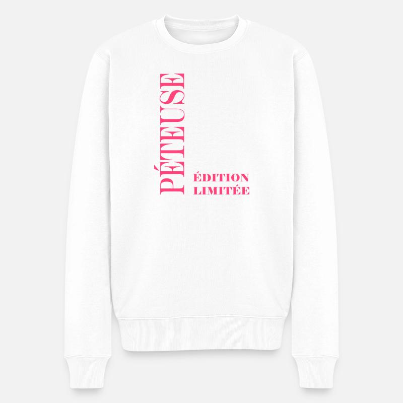 péteuse - Pull Premium bio Homme - blanc