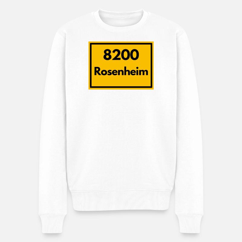 ANCIEN CODE POSTAL RETRO 8200 ROSENHEIM - Pull Premium bio Homme - blanc