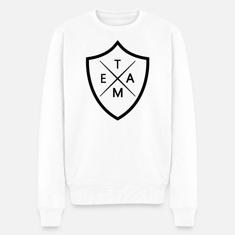 Team Wappen - Männer Premium Bio Pullover - Weiß