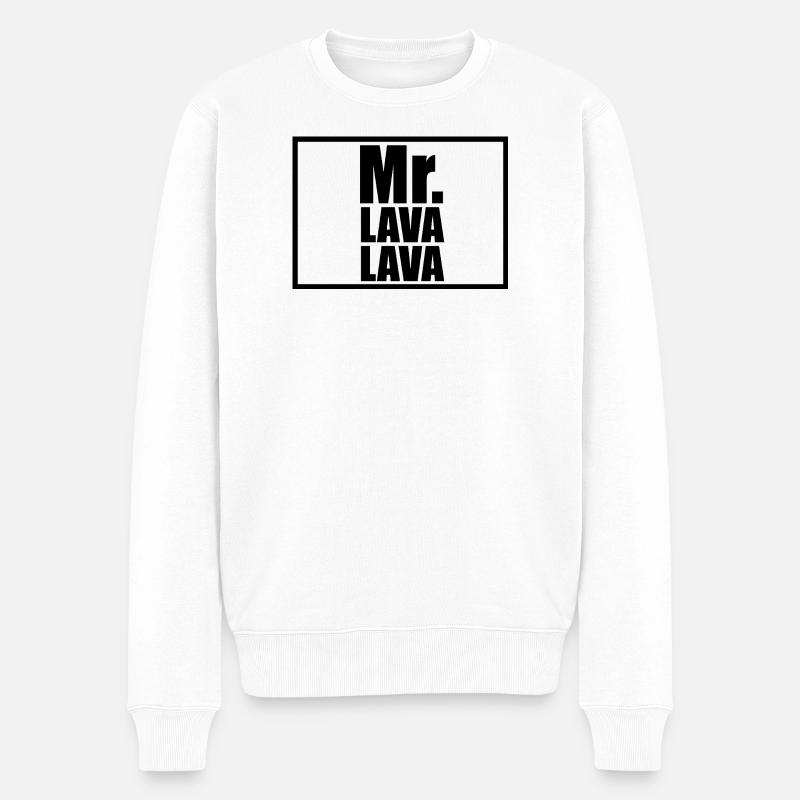 Mr Lava Lava - Männer Premium Bio Pullover - Weiß