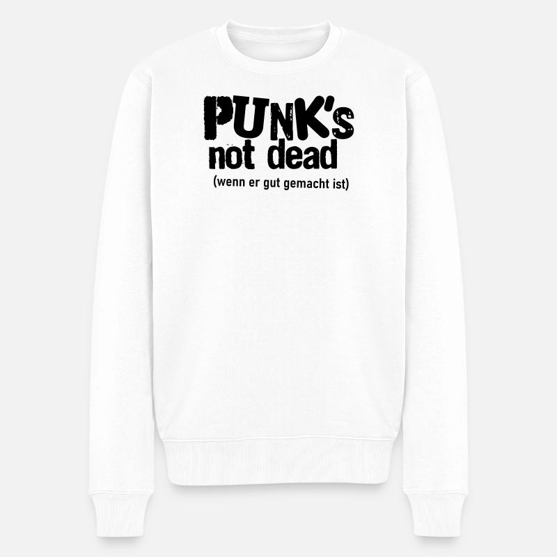 Punk wenn gut - Männer Premium Bio Pullover - Weiß