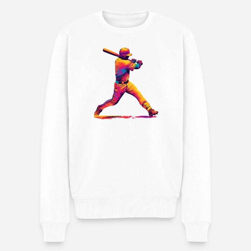 Pop Art Baseball Swing - Pull Premium bio Homme - blanc