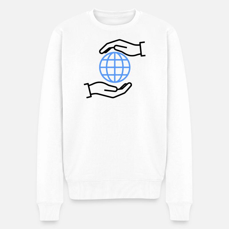 Globe Hands Out Global - Pull Premium bio Homme - blanc