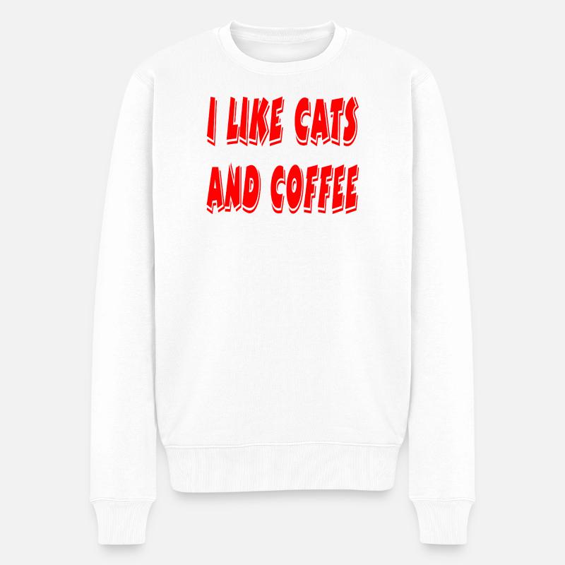 félin - Pull Premium bio Homme - blanc