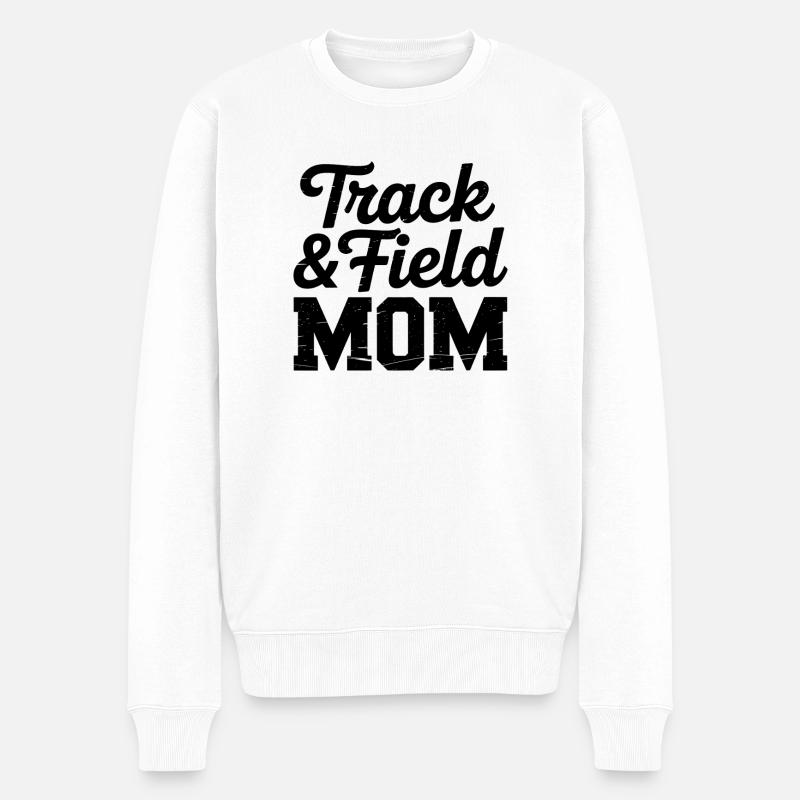 Leichtathletik Sprüche Leichtathletik Geschenk - Männer Premium Bio Pullover - Weiß