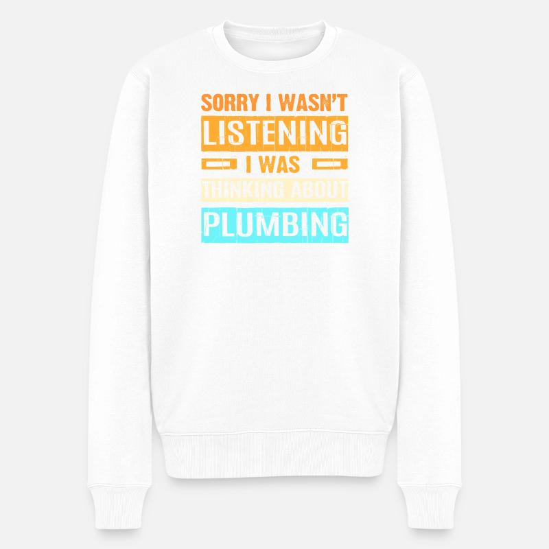 Plombier - Pull Premium bio Homme - blanc