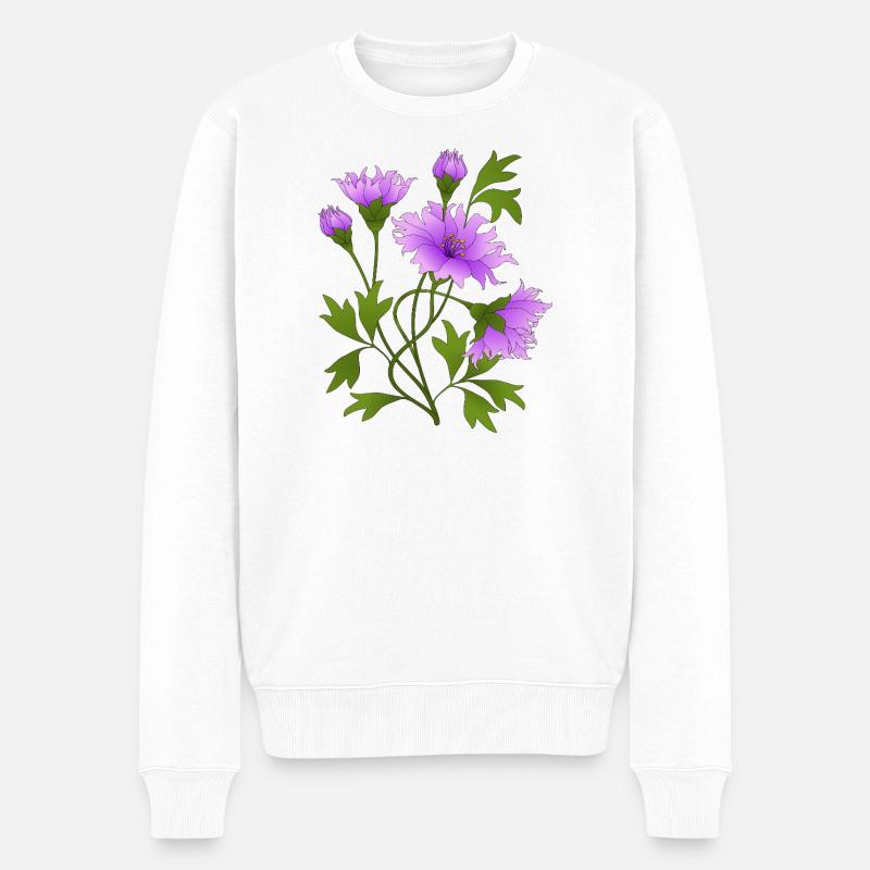 Fleur - Pull Premium bio Homme - blanc