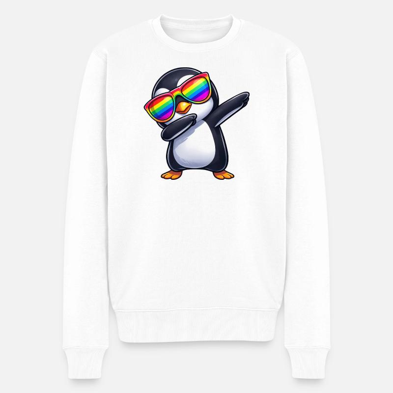 Mignonnes Penguin Dab Rainbow Sunglass Summer - Pull Premium bio Homme - blanc