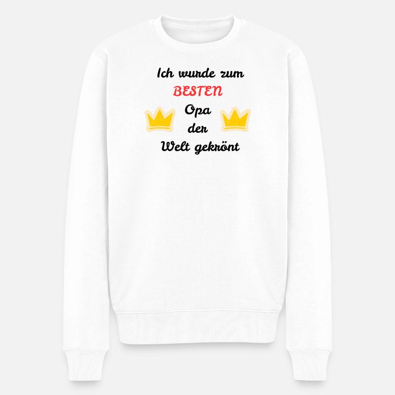 Bester Opa - Männer Premium Bio Pullover - Weiß