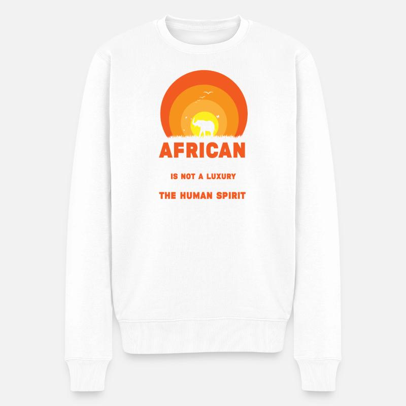 Safari Afrique Savane Éléphant de savane - Pull Premium bio Homme - blanc