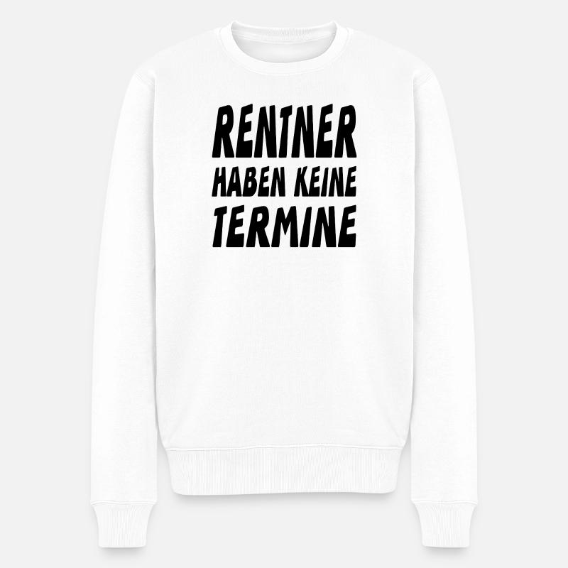 Rentner - Männer Premium Bio Pullover - Weiß