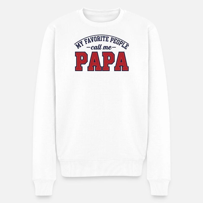 Papa - Pull Premium bio Homme - blanc
